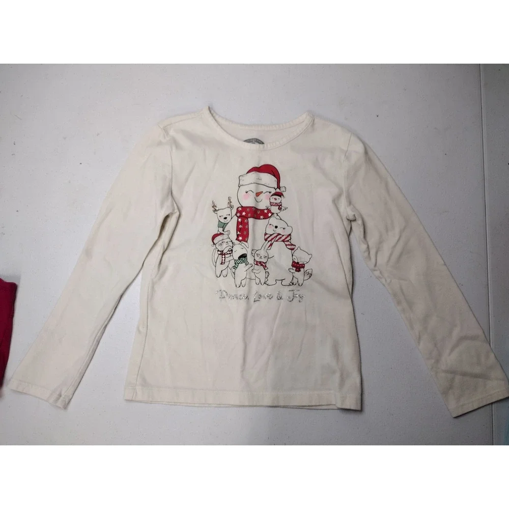 Wonder Nation Girls Long Sleeve Shirt Bundle Size S 6-6X Pink Blue Oatmeal 4pk